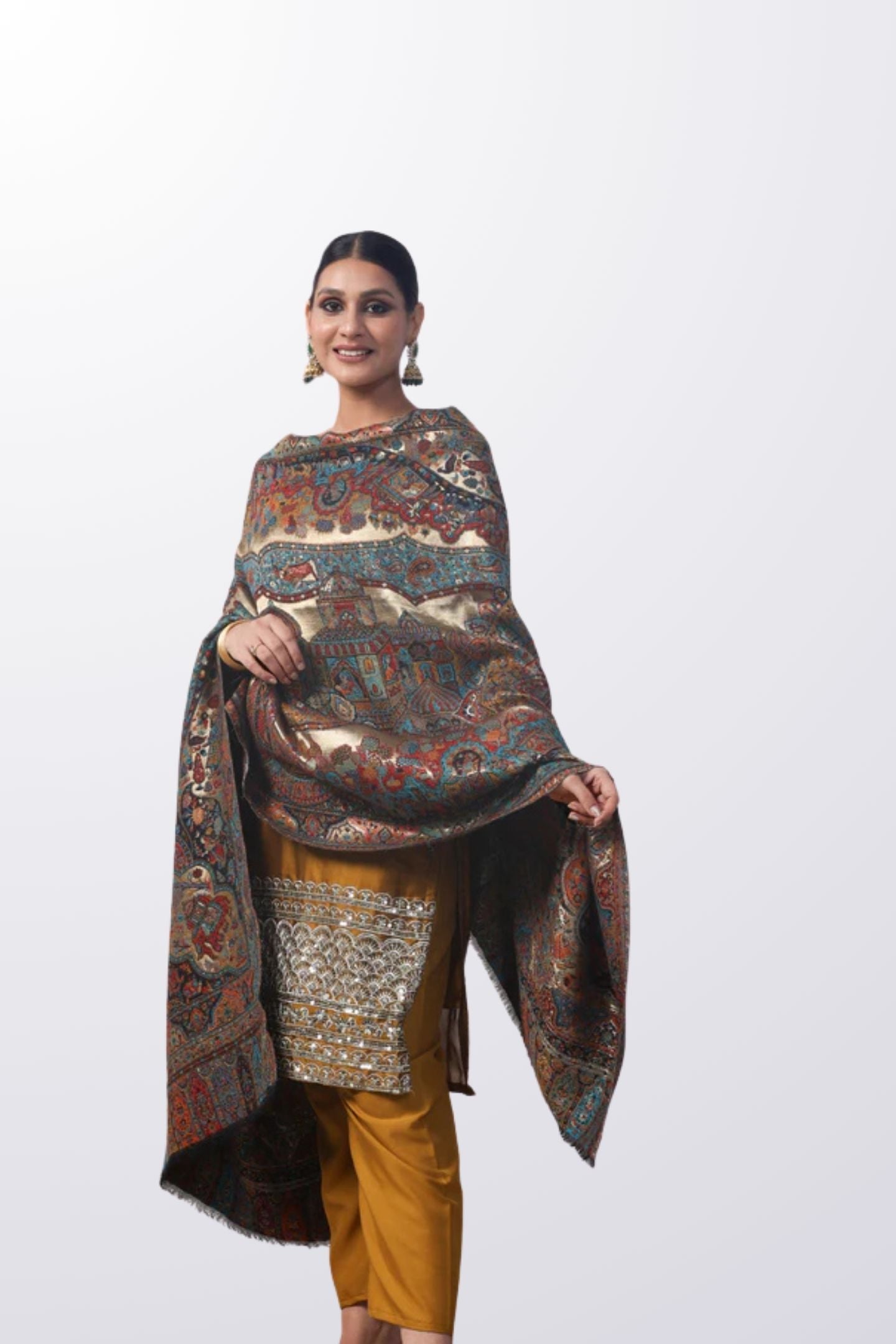 Zari Baraat Jamavar Shawl