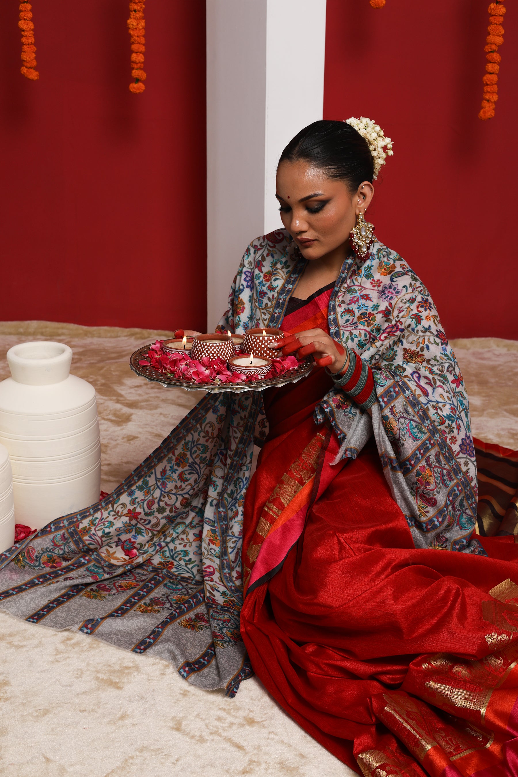 Kalamkari Fine wool Stole