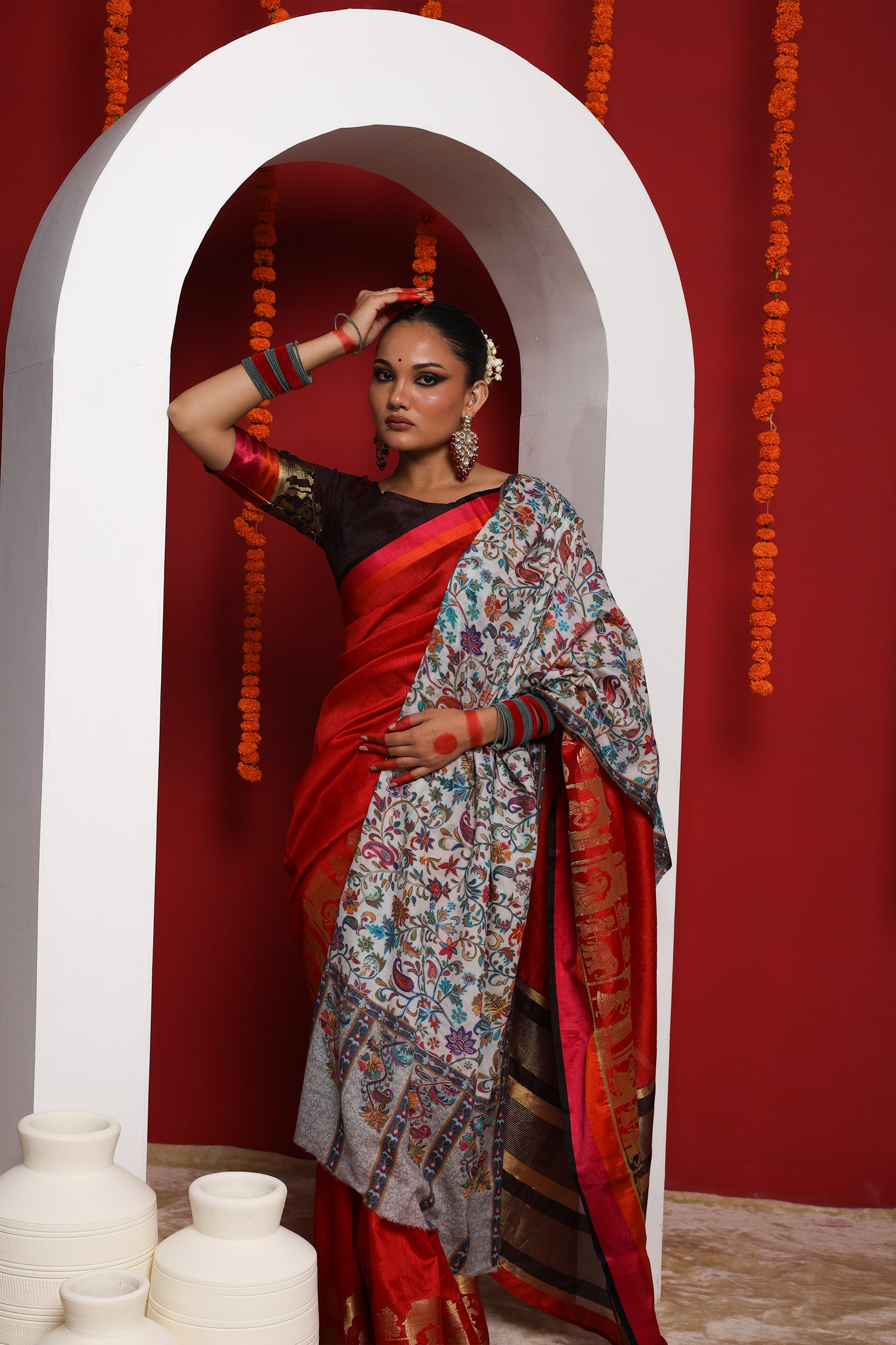 Kalamkari Fine wool Stole